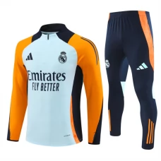 Real Madrid CF Lasten Verryttelypuku 2024-25 - 1-4 Zip Oranssi