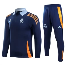 Real Madrid CF Lasten Verryttelypuku 2024-25 - 1-4 Zip Sininen