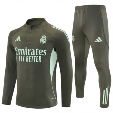 Real Madrid CF Lasten Verryttelypuku 2025-26 - 1-4 Zip Khaki