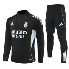 Real Madrid CF Lasten Verryttelypuku 2025-26 - 1-4 Zip Musta