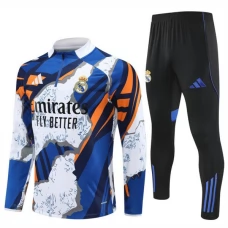 Real Madrid CF Lasten Verryttelypuku 2025-26 - 1-4 Zip Sininen