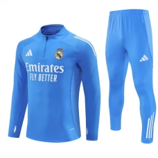 Real Madrid CF Lasten Verryttelypuku 2025-26 - 1-4 Zip Sininen