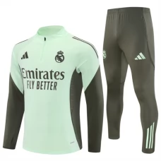 Real Madrid CF Lasten Verryttelypuku 2025-26 - 1-4 Zip Vihreä