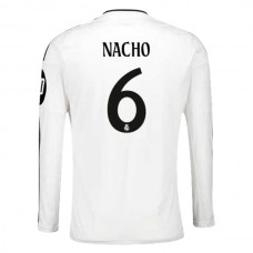 Real Madrid CF Nacho 6 Kotipelipaita 2024-25 Jalkapallo Pelipaidat Peliasut(L/S)