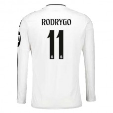 Real Madrid CF Rodrygo 11 Kotipelipaita 2024-25 Jalkapallo Pelipaidat Peliasut(L/S)