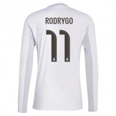 Real Madrid CF Rodrygo 11 Kotipelipaita 2025-26 Jalkapallo Pelipaidat Peliasut(L/S)