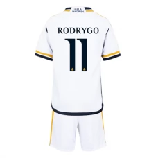 Real Madrid CF Rodrygo 11 Lasten Kotipelipaita 2023-24 Jalkapallo Pelipaidat Peliasut
