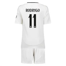Real Madrid CF Rodrygo 11 Lasten Kotipelipaita 2024-25 Jalkapallo Pelipaidat Peliasut