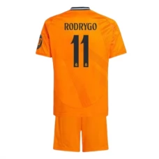 Real Madrid CF Rodrygo 11 Lasten Vieraspelipaita 2024-25 Jalkapallo Pelipaidat Peliasut