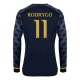 Real Madrid CF Rodrygo 11 Vieraspelipaita 2023-24 Jalkapallo Pelipaidat Peliasut(L/S)