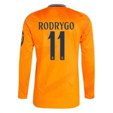 Real Madrid CF Rodrygo 11 Vieraspelipaita 2024-25 Jalkapallo Pelipaidat Peliasut(L/S)