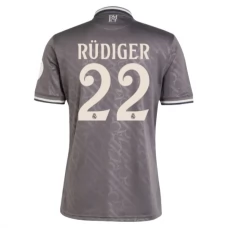 Real Madrid CF Rüdiger 22 Kolmas Pelipaita 2024-25 Jalkapallo Pelipaidat Peliasut