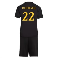Real Madrid CF Rüdiger 22 Lasten Kolmas Pelipaita 2023-24 Jalkapallo Pelipaidat Peliasut