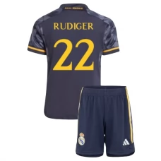 Real Madrid CF Rüdiger 22 Lasten Vieraspelipaita 2023-24 Jalkapallo Pelipaidat Peliasut