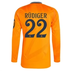 Real Madrid CF Rüdiger 22 Vieraspelipaita 2024-25 Jalkapallo Pelipaidat Peliasut(L/S)