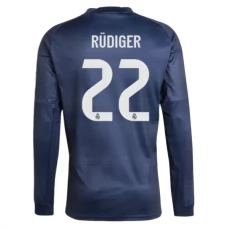 Real Madrid CF Rüdiger 22 Vieraspelipaita 2025-26 Jalkapallo Pelipaidat Peliasut(L/S)