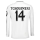 Real Madrid CF Tchouaméni 14 Kotipelipaita 2024-25 Jalkapallo Pelipaidat Peliasut(L/S)