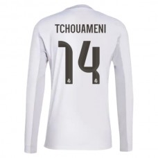Real Madrid CF Tchouaméni 14 Kotipelipaita 2025-26 Jalkapallo Pelipaidat Peliasut(L/S)