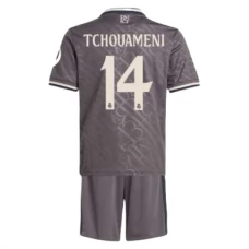 Real Madrid CF Tchouaméni 14 Lasten Kolmas Pelipaita 2024-25 Jalkapallo Pelipaidat Peliasut