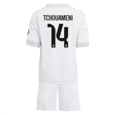Real Madrid CF Tchouaméni 14 Lasten Kotipelipaita 2025-26 Jalkapallo Pelipaidat Peliasut