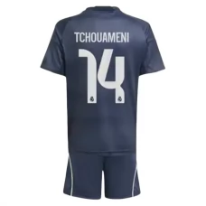Real Madrid CF Tchouameni 14 Lasten Vieraspelipaita 2025-26 Jalkapallo Pelipaidat Peliasut