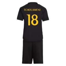 Real Madrid CF Tchouaméni 18 Lasten Kolmas Pelipaita 2023-24 Jalkapallo Pelipaidat Peliasut
