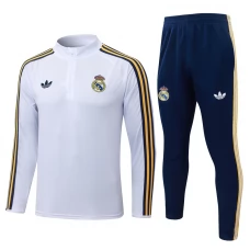 Real Madrid CF Tracksuit 2026-27 - 1-4 Zip Valkoinen
