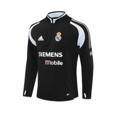Real Madrid CF Treeni Collegepaita 2004-05 - 1-4 Zip Retro Musta