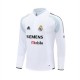 Real Madrid CF Treeni Collegepaita 2004-05 - 1-4 Zip Retro Valkoinen