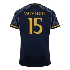 Real Madrid CF Valverde 15 Vieraspelipaita 2023-24 Jalkapallo Pelipaidat Peliasut