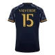 Real Madrid CF Valverde 15 Vieraspelipaita 2023-24 Jalkapallo Pelipaidat Peliasut