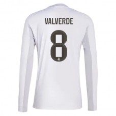 Real Madrid CF Valverde 8 Kotipelipaita 2025-26 Jalkapallo Pelipaidat Peliasut(L/S)