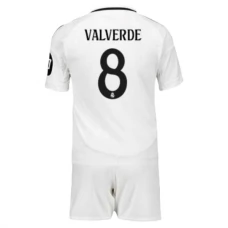 Real Madrid CF Valverde 8 Lasten Kotipelipaita 2024-25 Jalkapallo Pelipaidat Peliasut