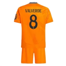 Real Madrid CF Valverde 8 Lasten Vieraspelipaita 2024-25 Jalkapallo Pelipaidat Peliasut