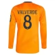 Real Madrid CF Valverde 8 Vieraspelipaita 2024-25 Jalkapallo Pelipaidat Peliasut(L/S)
