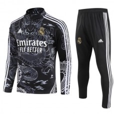 Real Madrid CF Verryttelypuku 2023-24 - 1-4 Zip Musta
