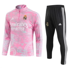 Real Madrid CF Verryttelypuku 2023-24 - 1-4 Zip Vaaleanpunainen