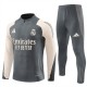 Real Madrid CF Verryttelypuku 2024-25 - 1-4 Zip Harmaa
