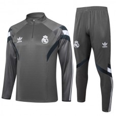 Real Madrid CF Verryttelypuku 2024-25 - 1-4 Zip Harmaa