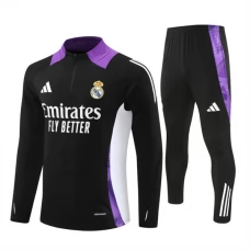 Real Madrid CF Verryttelypuku 2024-25 - 1-4 Zip Musta Violetti