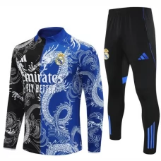 Real Madrid CF Verryttelypuku 2025-26 - 1-4 Zip Dragon Musta