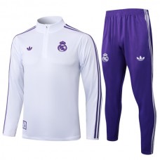 Real Madrid CF Verryttelypuku 2025-26 - 1-4 Zip Valkoinen
