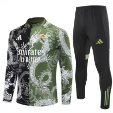 Real Madrid CF Verryttelypuku 2025-26 - 1-4 Zip Vihreä