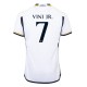 Real Madrid CF Vini Jr. 7 Kotipelipaita 2023-24 Jalkapallo Pelipaidat Peliasut