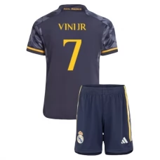 Real Madrid CF Vini Jr. 7 Lasten Vieraspelipaita 2023-24 Jalkapallo Pelipaidat Peliasut
