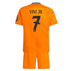 Real Madrid CF Vini Jr. 7 Lasten Vieraspelipaita 2024-25 Jalkapallo Pelipaidat Peliasut