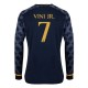 Real Madrid CF Vini Jr. 7 Vieraspelipaita 2023-24 Jalkapallo Pelipaidat Peliasut(L/S)