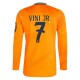 Real Madrid CF Vini Jr. 7 Vieraspelipaita 2024-25 Jalkapallo Pelipaidat Peliasut(L/S)