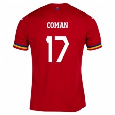 Romania Coman 17 Vieraspelipaita EM 2024 Jalkapallo Pelipaidat Peliasut