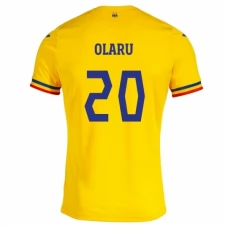 Romania Olaru 20 Kotipelipaita EM 2024 Jalkapallo Pelipaidat Peliasut